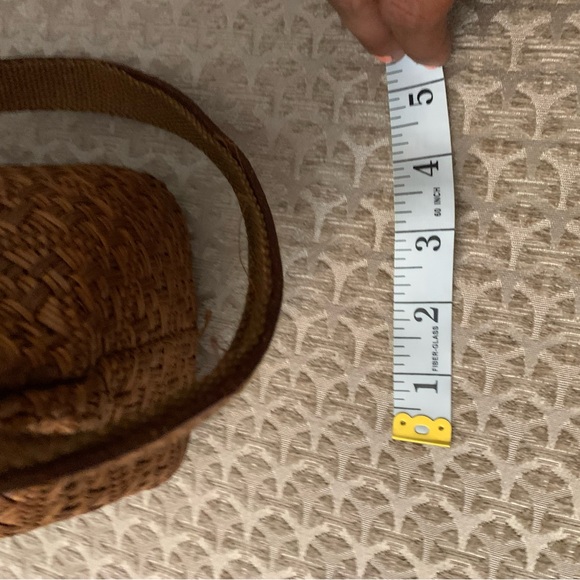 Vintage The Trend Purse Brown woven Straw shoulder bag - Picture 8 of 10